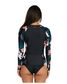 O'Neill Bahia Front Zip UV Rash Vest - Black Hibiscus