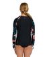 O'Neill Bahia Girl's Long Sleeve Rash Vest - Black Hibiscus