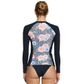 O'Neill Bahia Long Sleeve Front Zip Rashie - Navy Peony