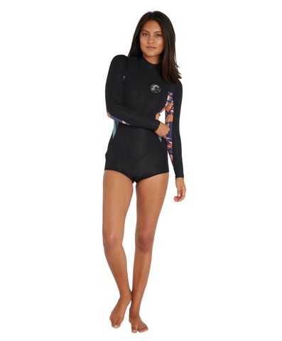 O'Neill Bahia Long Sleeve Mid Spring Suit 2mm - Black / Navy Tropical