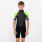 O'Neill Boy's Reactor 2mm Short Sleeve Spring Suit Back Zip - Lime Black