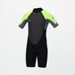 O'Neill Boy's Reactor 2mm Short Sleeve Spring Suit Back Zip - Lime Black