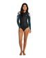 O'Neill Cruise Front Zip Long Sleeve Cheeky Spring Suit 2mm- Black Hibiscus
