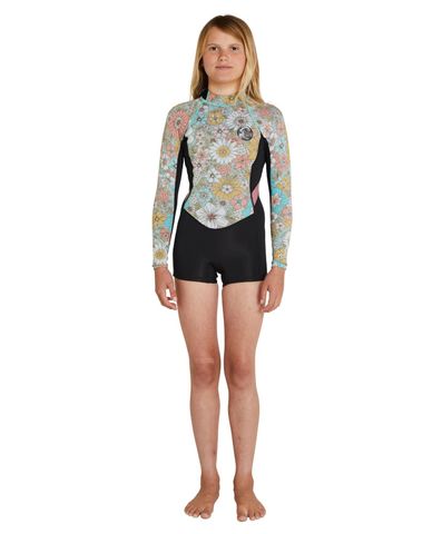 O'Neill Girl's Bahia Long Sleeve Spring Suit Wetsuit 2mm - Wildflower