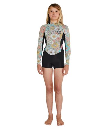 O'Neill Girl's Bahia Long Sleeve Spring Suit Wetsuit 2mm - Wildflower