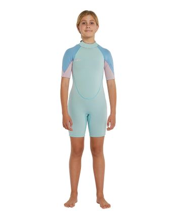 O'Neill Girl's Reactor II Springsuit 2mm - Aqua/Fog/Pink