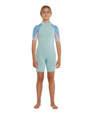 O'Neill Girl's Reactor II Springsuit 2mm - Aqua/Fog/Pink