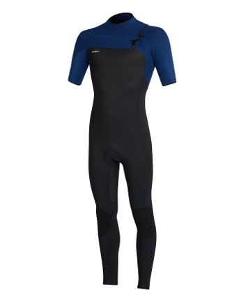 O'Neill Hyperfreak Chest Zip Short Sleeve Steamer 2mm - Marine