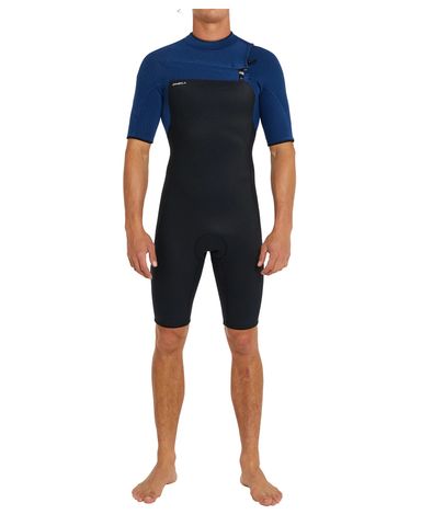 O'Neill Hyperfreak Chest Zip Springsuit 2mm - Black/Marine