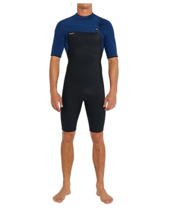 O'Neill Hyperfreak Chest Zip Springsuit 2mm - Black/Marine