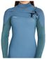 O'Neill Hyperfreak Girl's Chest Zip Steamer 3/2 - Dusty Blue/Eucalyptus