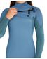 O'Neill Hyperfreak Girl's Chest Zip Steamer 3/2 - Dusty Blue/Eucalyptus