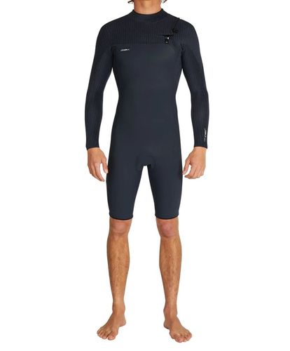 O'Neill Hyperfreak&nbsp; Long Sleeve Chest Zip Springsuit&nbsp;2mm&nbsp;- Black