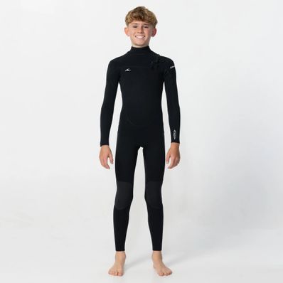 O'Neill Kid's Reactor 4/3mm GBS Steamer Chest Zip - Black
