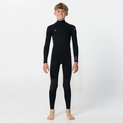 O'Neill Kid's Reactor 4/3mm GBS Steamer Chest Zip - Black