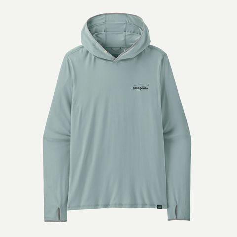 Patagonia Tropic Comfort Natural Graphic Sun Hoody - Casting Logo: Thermal Blue 