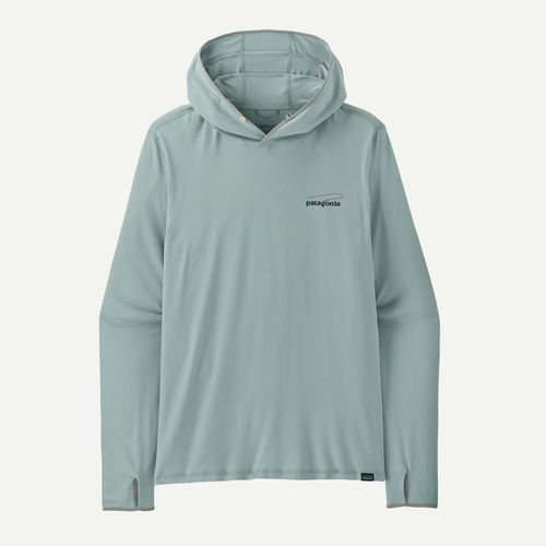 Patagonia&nbsp;Tropic Comfort Natural Graphic Sun Hoody - Casting Logo: Thermal Blue&nbsp;