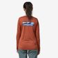 Patagonia Women's Long-Sleeved Capilene Cool Daily Graphic Shirt Boardshort Logo: Burl Red X-Dye