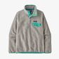 Patagonia Women's Ltwt Synchilla Snap-T Pullover - Oatmeal Heather/Fresh Teal