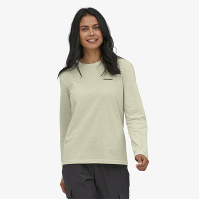 Patagonia Women's P6 Logo Long Sleeve Responsibilitee - Birch White