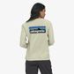 Patagonia Women's P6 Logo Long Sleeve Responsibilitee - Birch White