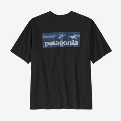 Patagonia Boardshort Logo Pocket Responsibili-Tee: Ink Black