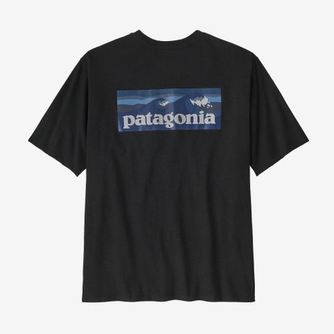 Patagonia Boardshort Logo Pocket Responsibili-Tee: Ink Black
