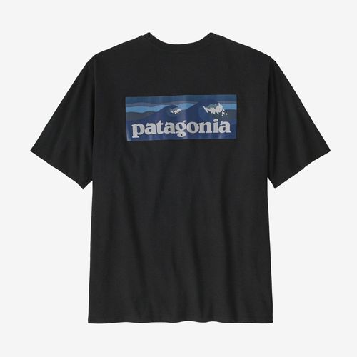 Patagonia Boardshort Logo Pocket Responsibili-Tee: Ink Black