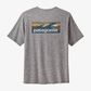 Patagonia Capilene Cool Daily Graphic Shirt - Boardshort Logo Abalone Blue: Feather Grey