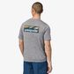 Patagonia Capilene Cool Daily Graphic Shirt - Boardshort Logo Abalone Blue: Feather Grey