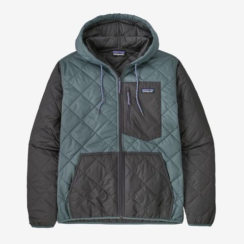 Patagonia Diamond Quilted Bomber Hoody - Nouveau Green