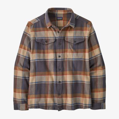 Patagonia Fjord Flannel Shirt- Sunrise Ridge:Forge Grey