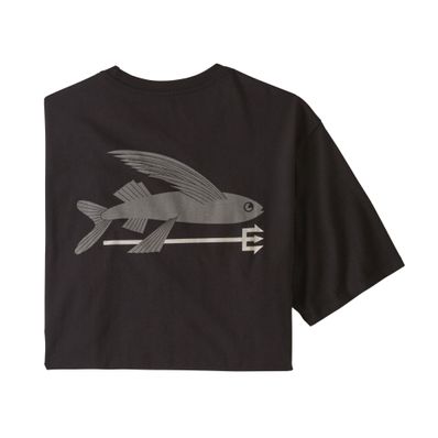 patagonia flying fish organic t shirt black