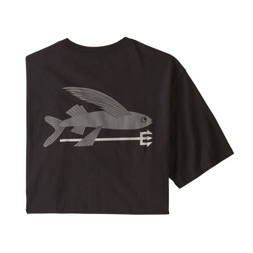 Patagonia Flying Fish Organic T-Shirt- Black