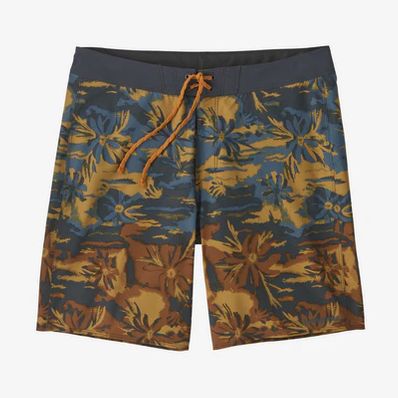 Patagonia Hydropeak Boardshorts - 18" - Cliffs and Coves: Pufferfish Gold