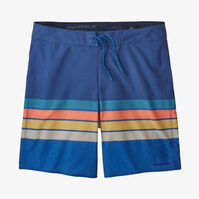 Patagonia Hydropeak Boardshorts 18" - Santa Cruz Stripe/ Superior Blue 