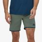 Patagonia Hydropeak Scallop Boardshorts 18" - Flying Fish Patch / Hemlock Green
