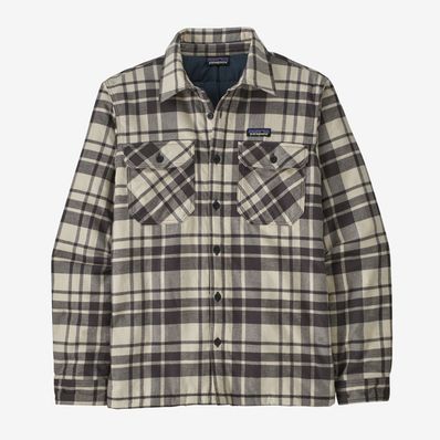 Patagonia Insulated Organic Cottin Midweight Fjord Flannel Shirt - Ice Caps: Smolder Blue