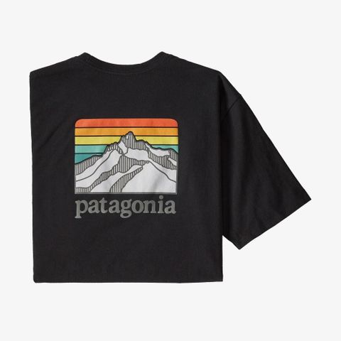 Patagonia Line Logo Ridge Label Pocket Responsibili-Tee - Black