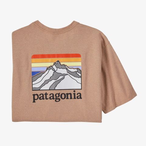 Patagonia Line Logo Ridge Label Pocket Responsibili-Tee - Dark Camel