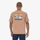 Patagonia Line Logo Ridge Label Pocket Responsibili-Tee - Dark Camel