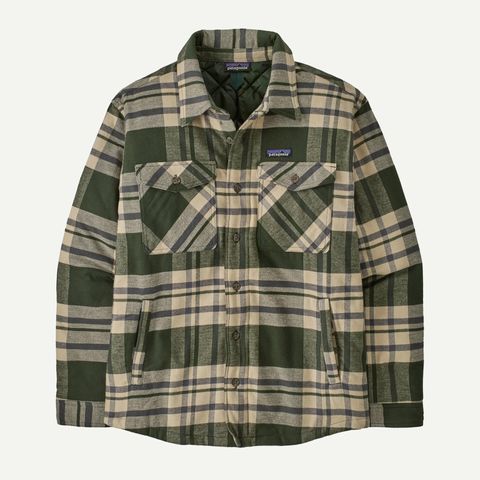 Patagonia Lightweight Insulated Fjord Flannel Shirt - Ashore: Old Growth Green