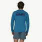 Patagonia Long Sleeve Capilene Tee - Boardshort Logo: Wavy Blue X-Dye