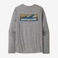 Patagonia Long Sleeve Capilene Cool Daily - Waters Boardshort Logo Abalone Blue: Feather Grey