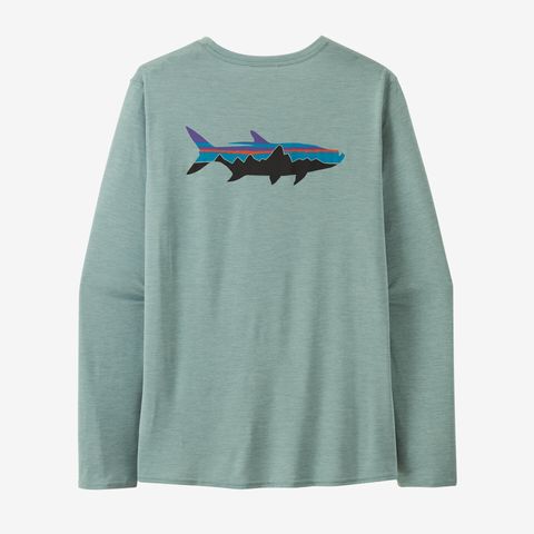 Patagonia Long Sleeve Capilene Cool Daily - Waters Fitz Roy Tarpon: Thermal Blue X-Dye