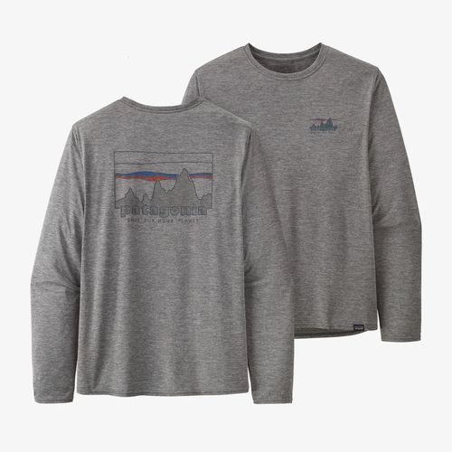Patagonia&nbsp; Long-Sleeved Capilene Cool Daily Graphic Shirt - '73 Skyline Feather Grey