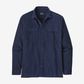 Patagonia Long-Sleeved Fjord Flannel Shirt- Navy Blue