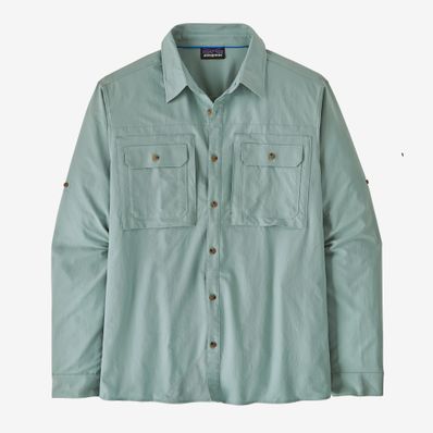 Patagonia Long-Sleeved Self-Guided Sun Shirt: Thermal Blue