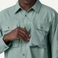 Patagonia Long-Sleeved Self-Guided Sun Shirt: Thermal Blue