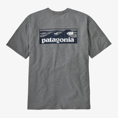 Patagonia Men's Boardshort Logo Pocket Responsibili-Tee - Gravel Heather